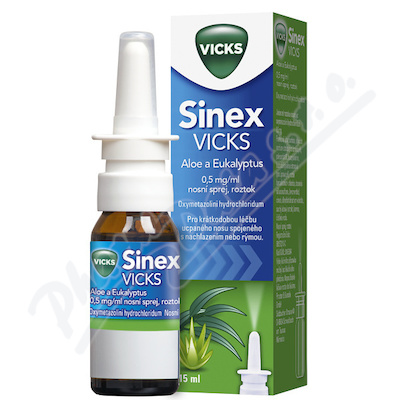 Sinex Vicks aloe+eukal 0.5mg/ml nas.spr.1x15ml/7.5