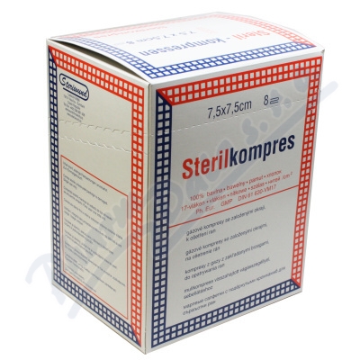 Gáza kompr.ster.7.5x7.5cm 8vrst.25x2ks Steriwund