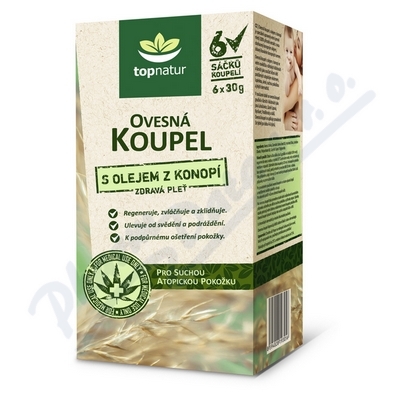 Ovesná koupel s olejem z konopí 6x30g TOPNATUR