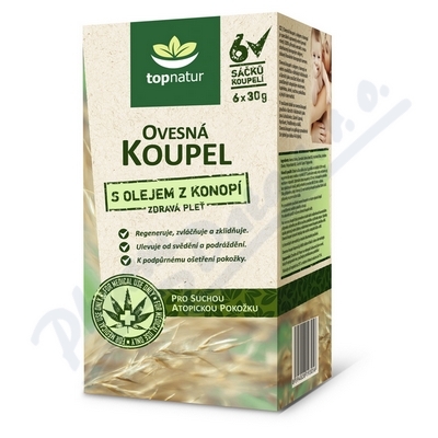 Topnatur Ovesná koupel s olejem z konopí 6x30g