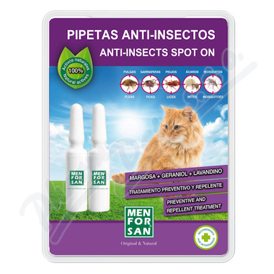 Menforsan Antiparazitní pipety pro kočky 2x1.5ml