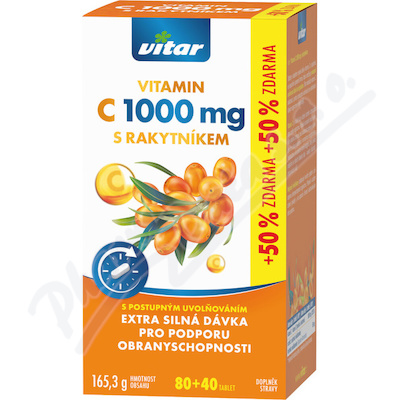 Vitar Vitamin C 1000mg+rakytník tbl.120