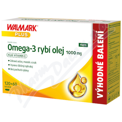 Walmark Omega-3 rybí olej 1000mg tob.120+60