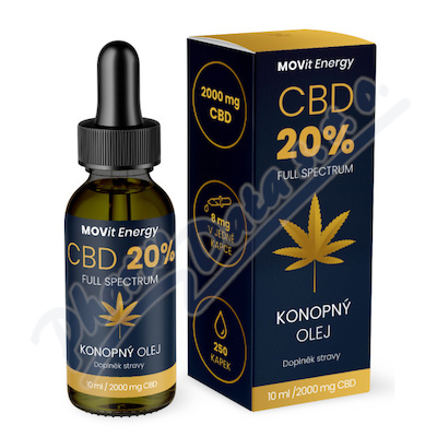 MOVit CBD 20% Full Spectrum konopný olej 10ml