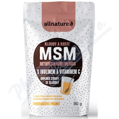 Allnature MSM s inulinem a vit.C př.pomeranč 90g