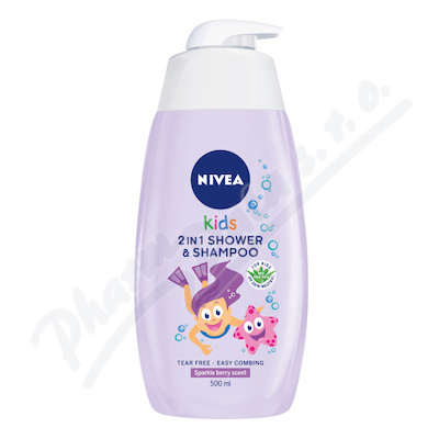 NIVEA Kids dětský sprch.gel 2v1 Girl 500ml 84589