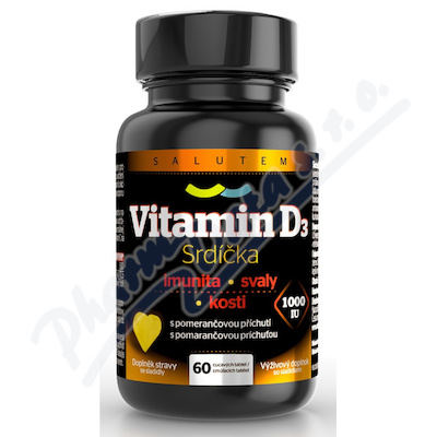 Vitamin D3 1000 IU srdíčka tbl.60