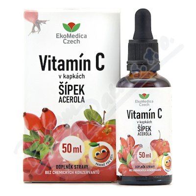 Vitamín C v kapkách Šípek Acerola 50ml EkoMedica