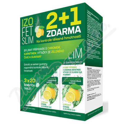 Naturprodukt Izofet Slim šum.tbl.60 2+1 zdarma