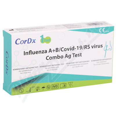 CorDx Influenza A+B/Covid-19/RSvirus Combo AG test