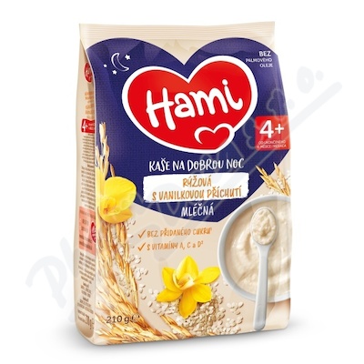 Hami Ml.kaše na dobrou noc rýžová vanilka 210g 4M+