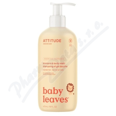ATTITUDE Dětské tělové mýdlo&šampon hruška 473ml
