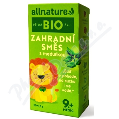 Allnature Děts.čaj Zahr.směs meduň.BIO 20x1.5g 9M+