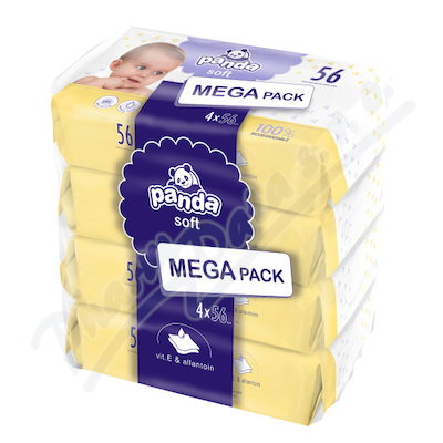 Panda vlhčené ubrousky soft 4x56ks