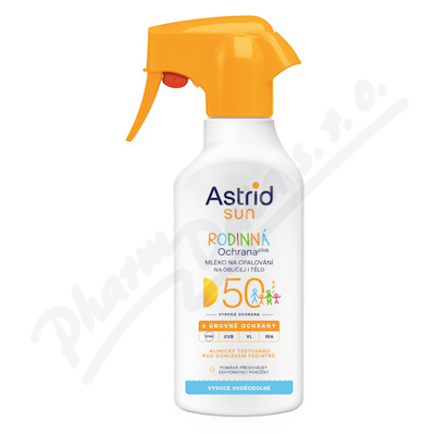 Astrid SUN rodinné opal.mléko sprej SPF50 270ml