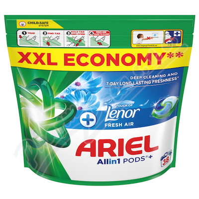 Ariel+Lenor Fresh Air gel.kaple na praní 38ks