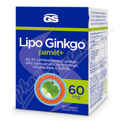 GS Lipo Ginkgo paměť+ 60mg cps.90