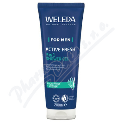 WELEDA For Men Active Fresh 3v1 sprchový gel 200ml