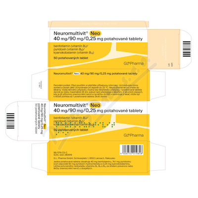 Neuromultivit Neo 40mg/90mg/0.25mg tbl.flm.50