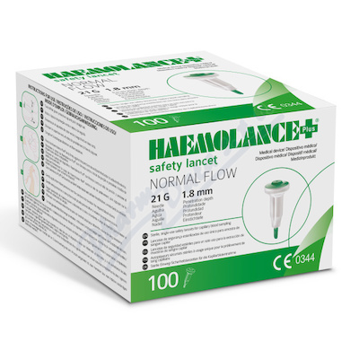 HAEMOLANCE Plus lancety dospělí 21G zelené 100ks