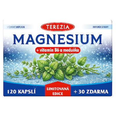 TEREZIA Magnesium+vit.B6 a meduňka cps.120+30