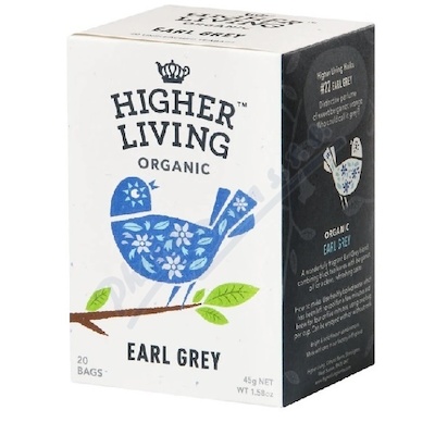 Higher Living černý čaj Earl Grey BIO 20x2.25g