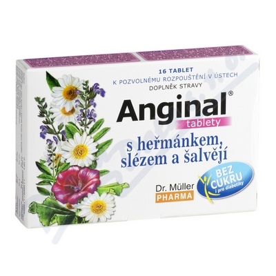 Anginal s heřmánkem+slézem tbl.16 Dr.Müller