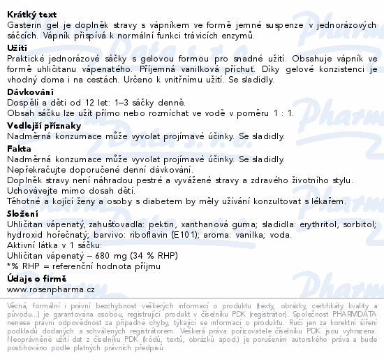 RosenPharma Gasterin gel 20x9g
