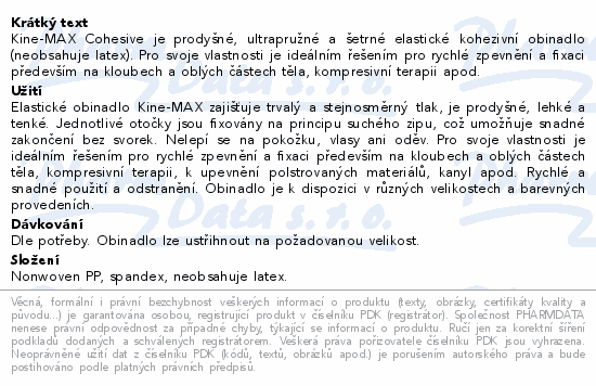 Kine-MAX Cohesive elast.samofix.5cmx4.5m červené