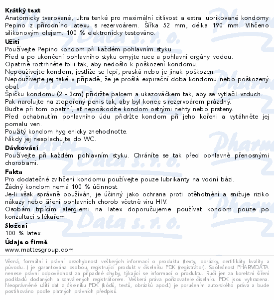 Pepino Ultra Sensitive prezervativ 3ks