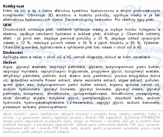 Dermacol Hyaluron Therapy 3D krém na oči+rty 15ml