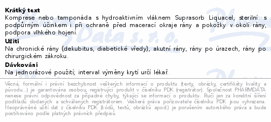 Krytí Suprasorb Liquacel sterilní 5x5cm 10ks