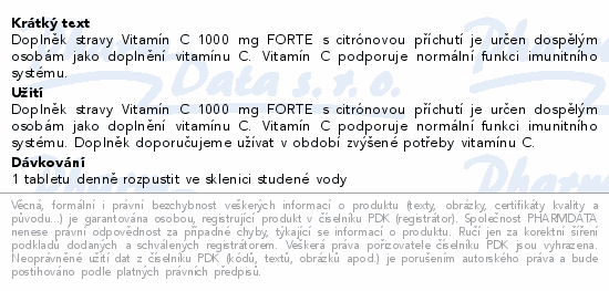 Biotter Vitamín C 1000mg FORTE 20ks šumivých tbl.