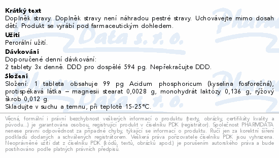 Acidum phosphoricum AKH tbl.60