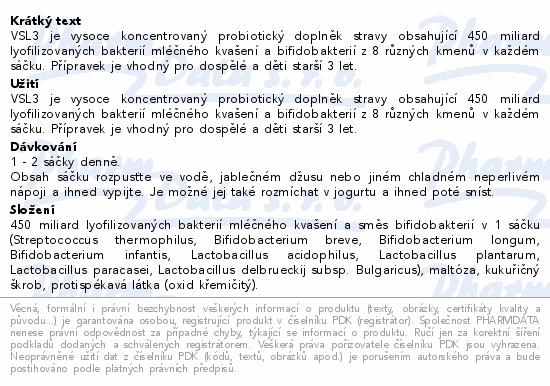 VSL3 Doplněk stravy 10 sáčků