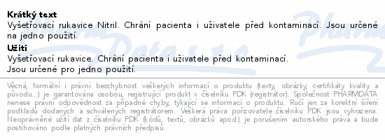 VulkanSafe ruka.vyše.nitril.bezpraš.vel.L 100ks