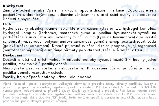 hydro pastilky 20 pastilek Generica