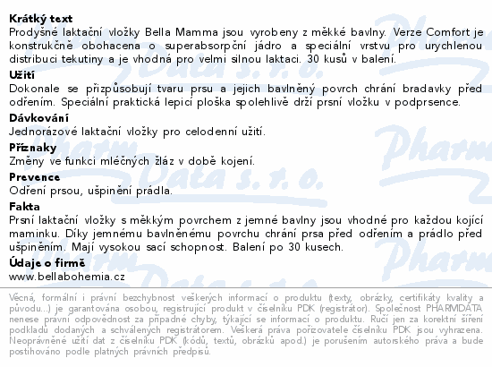 Bella Mamma prsní vložky Comfort 30ks