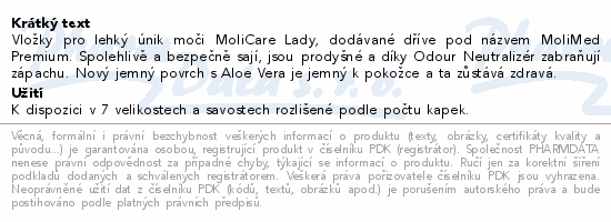 MoliCare Lady 4.5 kapky P14 (MoliMed maxi)