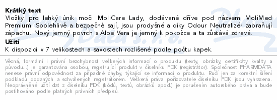 MoliCare Lady 1 kapka P14 (MoliMed micro light)