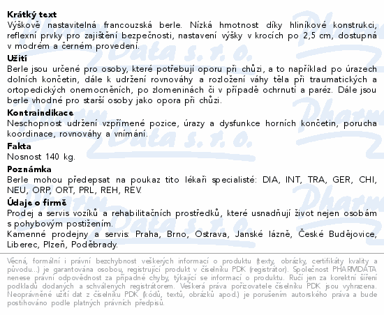 Francouzská berle černá VCBP0042