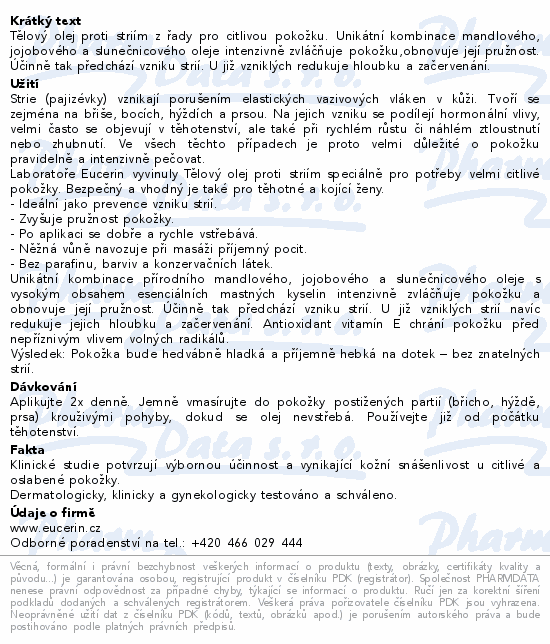 EUCERIN pH5 pečuj.olej pr.striím 2x125ml PROMO2023