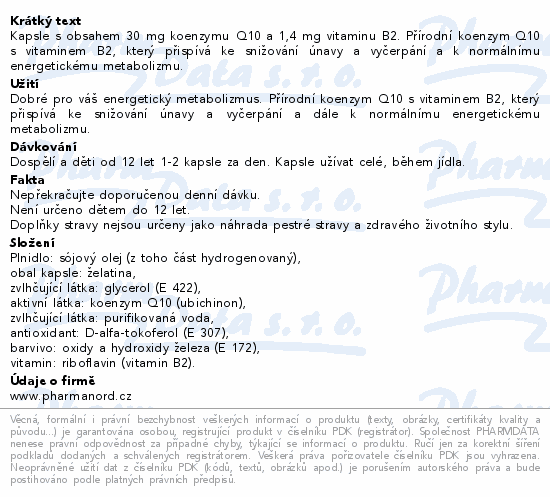 Pharma Nord Bioaktivní Q10 Super 30mg cps.60