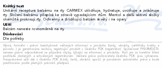 CARMEX Balzám na rty ultra hydr.SPF15 Granát.4.25g