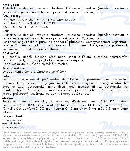 Silvincin tob.30