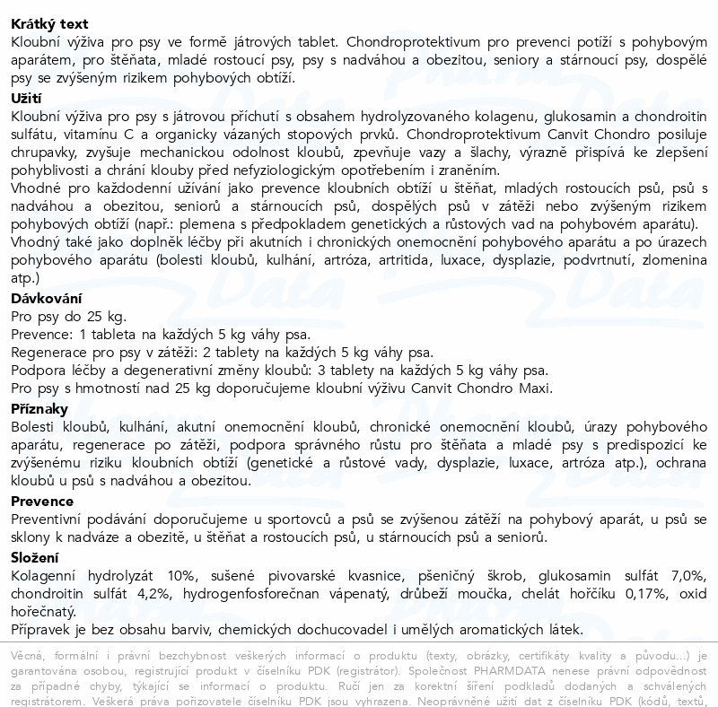Canvit Chondro pro psy ochucené tbl.230