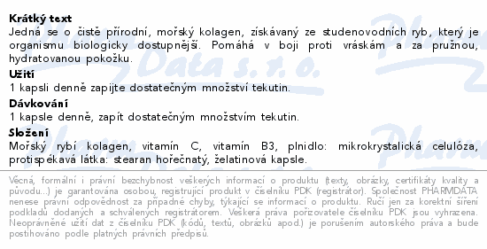 Allnature Mořský kolagen+vit.C+vit.B3 cps.30