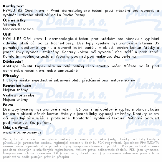 LA ROCHE-POSAY HYALU B5 oční krém 15ml