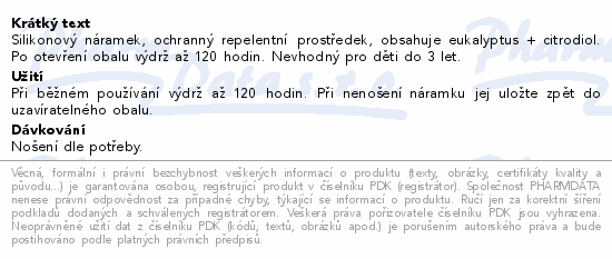 Citrodiol Eukalypt náramek na klíšťata STRONG 1ks