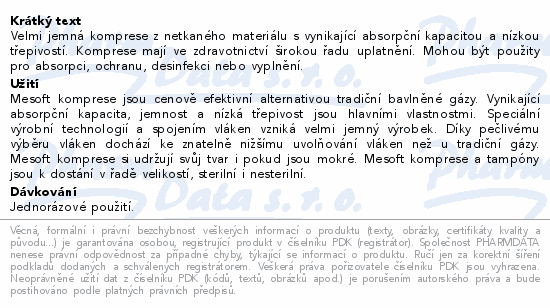 Mesoft komprese nesterilní 10x10cm 100ks